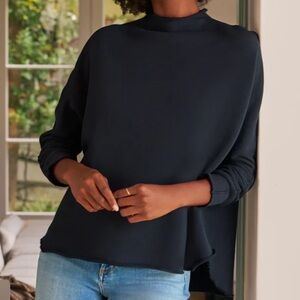 Frank & Eileen EFFIE Long-Sleeve Funnel Neck Capelet